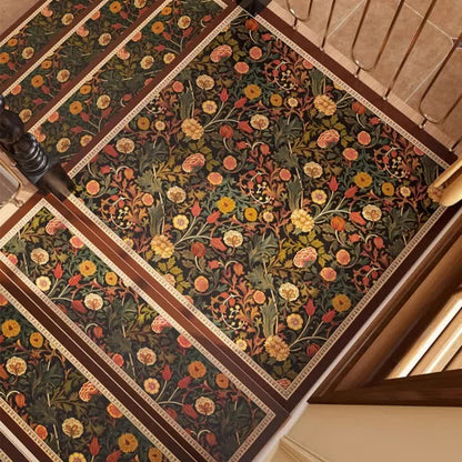 Gradini per scale antiscivolo tagliabili vintage floreali in fango diatomeico