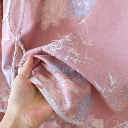 Pigiama vintage in cotone di bambù con stampa floreale
