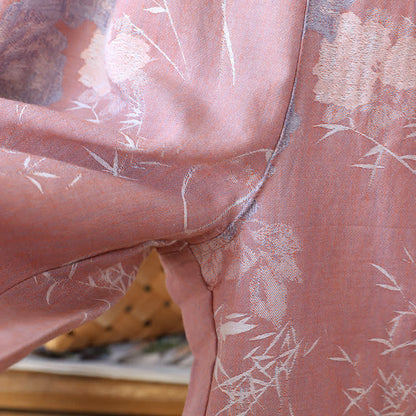 Pigiama vintage in cotone di bambù con stampa floreale