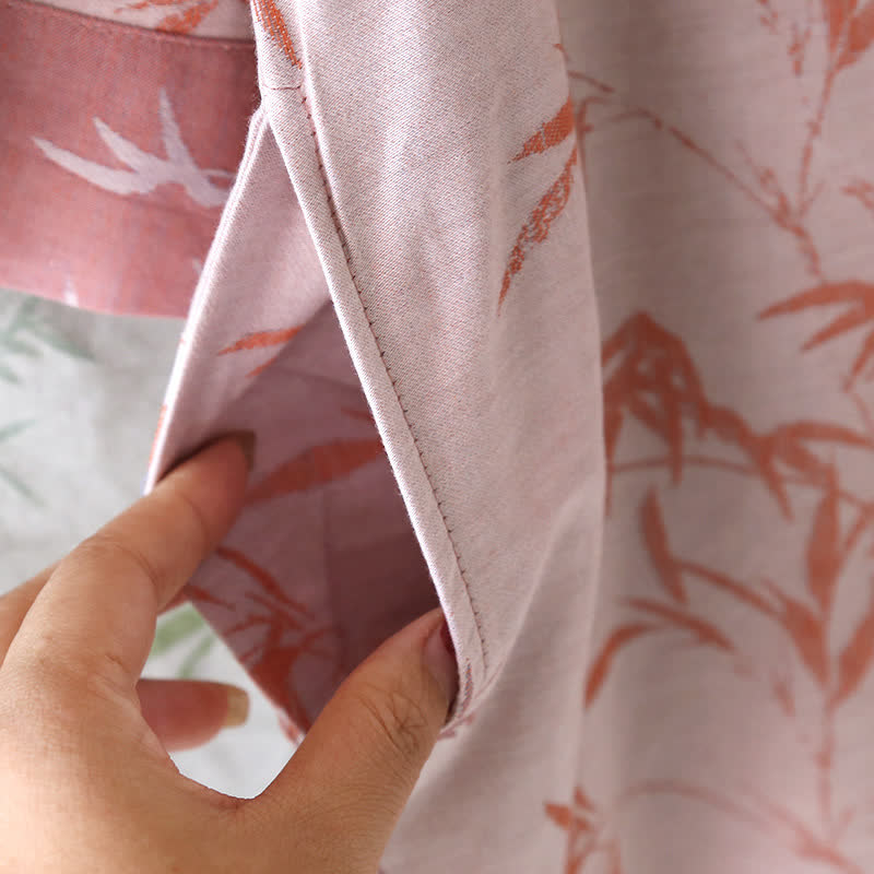 Camicia da notte vintage in garza di cotone e bambù jacquard