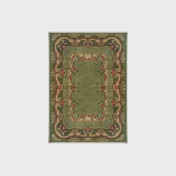 Tappeto antiscivolo per interni ed esterni in stile floreale vintage