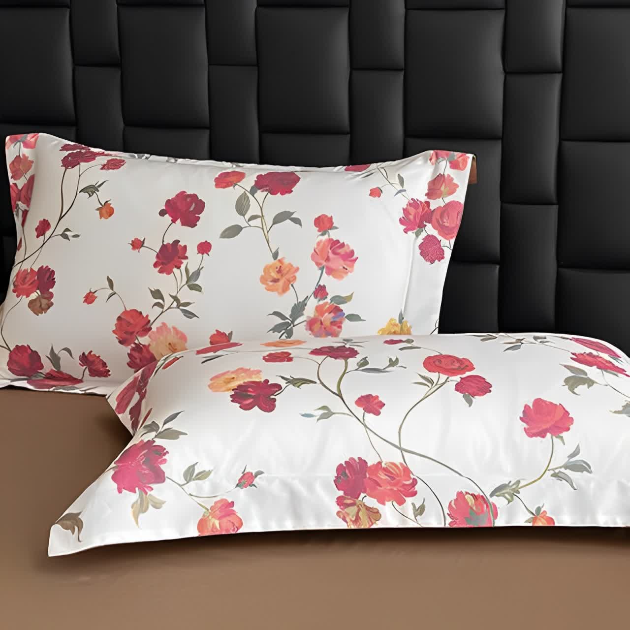 Lussuoso set di biancheria da letto in cotone floreale (4 pezzi)