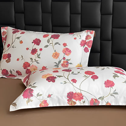 Lussuoso set di biancheria da letto in cotone floreale (4 pezzi)