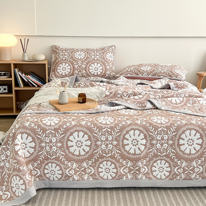 Coperta jacquard con motivo geometrico