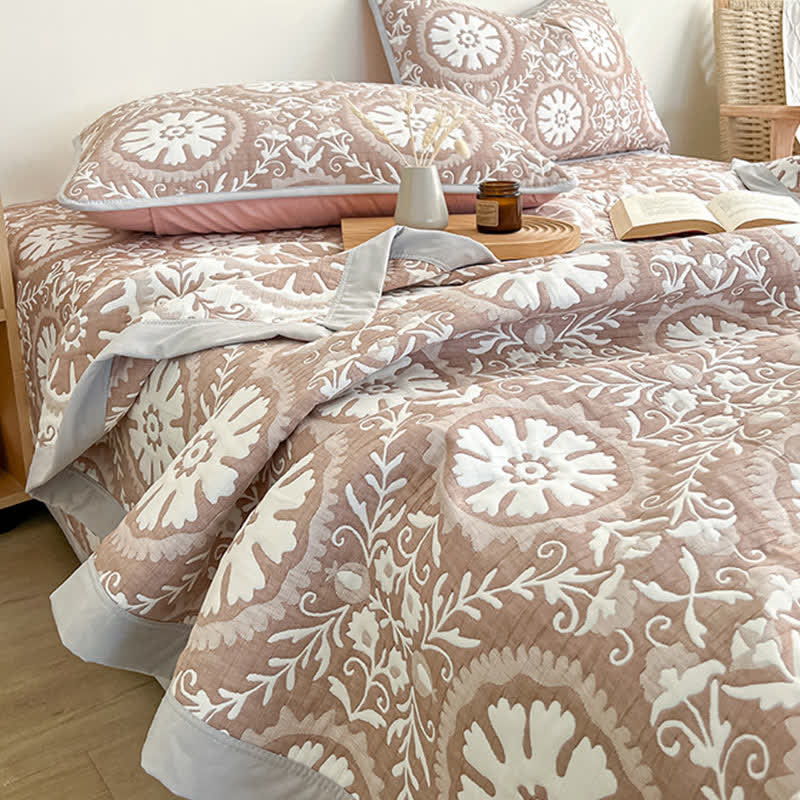 Coperta jacquard con motivo geometrico