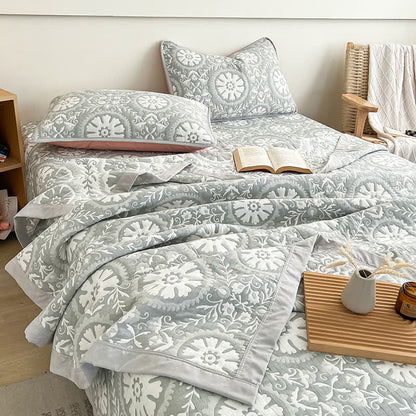 Coperta jacquard con motivo geometrico