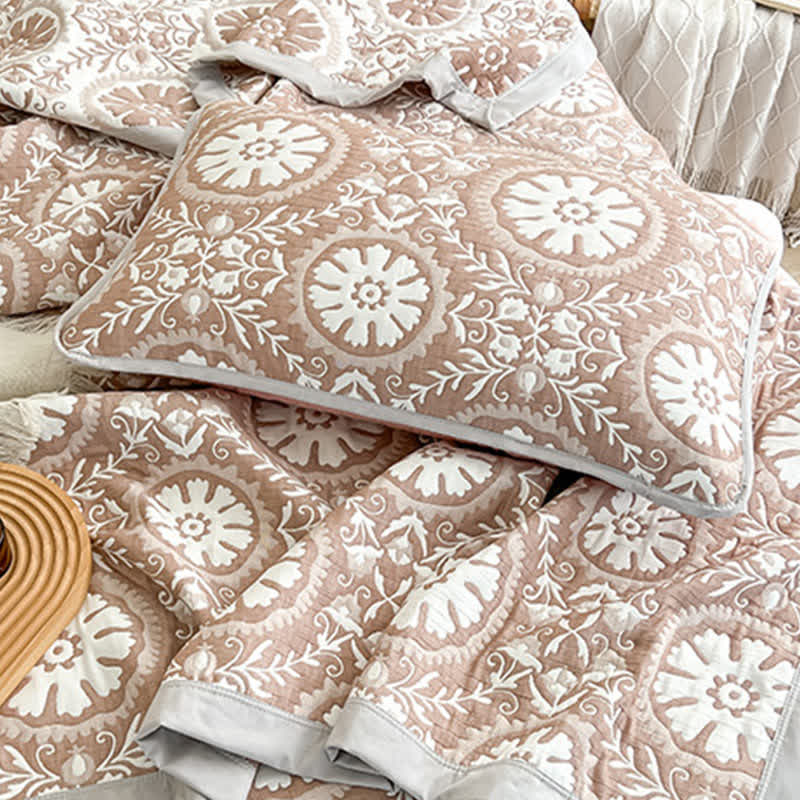 Coperta jacquard con motivo geometrico