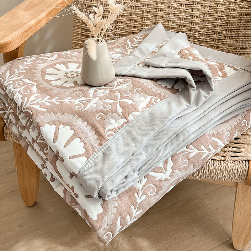 Coperta jacquard con motivo geometrico