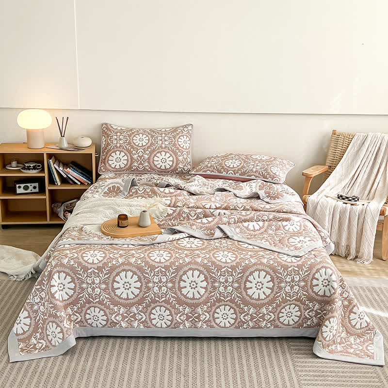Coperta jacquard con motivo geometrico