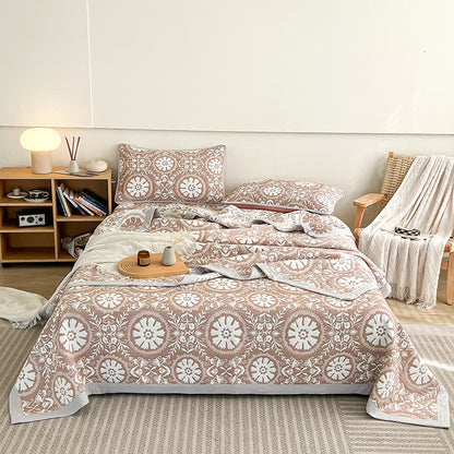 Coperta jacquard con motivo geometrico