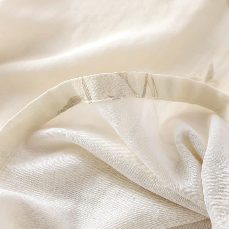 Camicia da notte in fibra di bambù con stampa bambù vintage