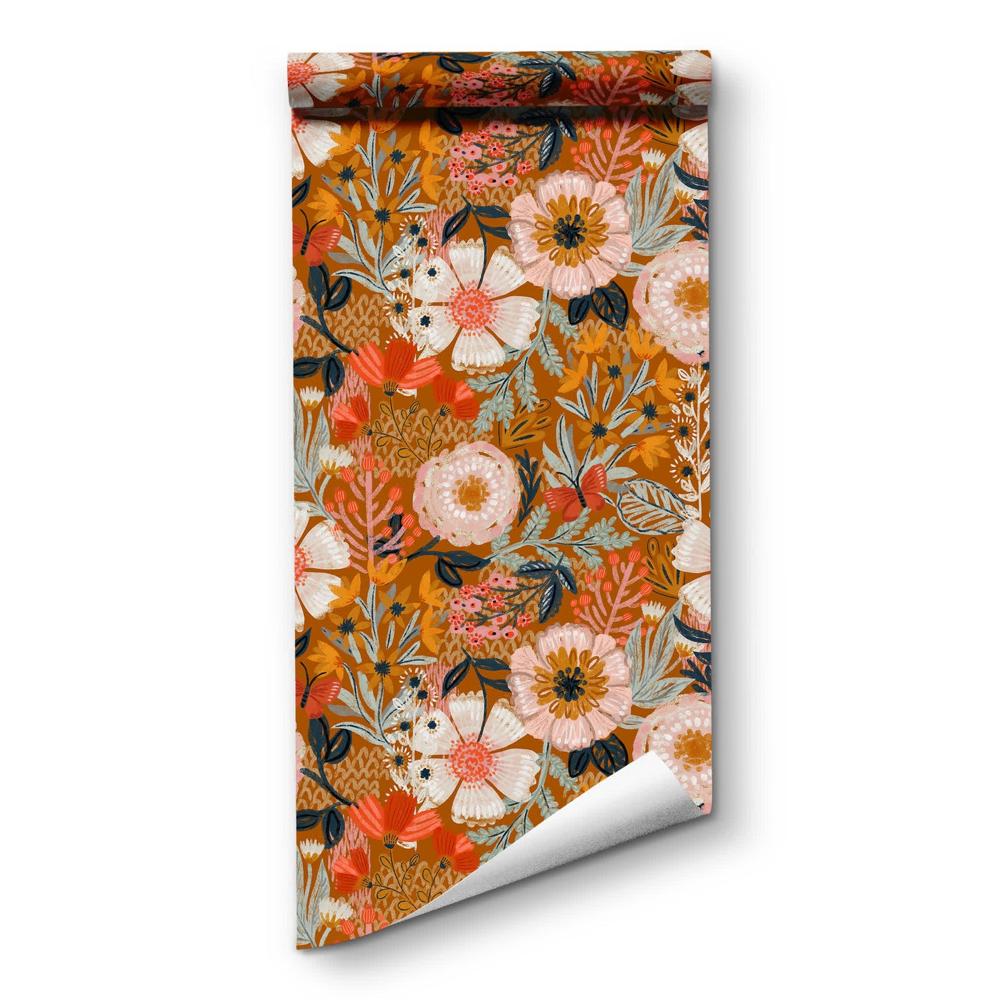 Elegante carta da parati decorativa floreale fai da te staccabile e attaccabile