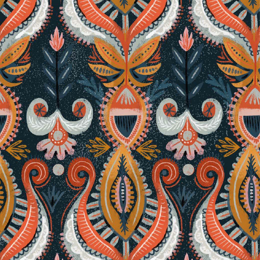 Carta da parati decorativa esotica rimovibile e adesiva