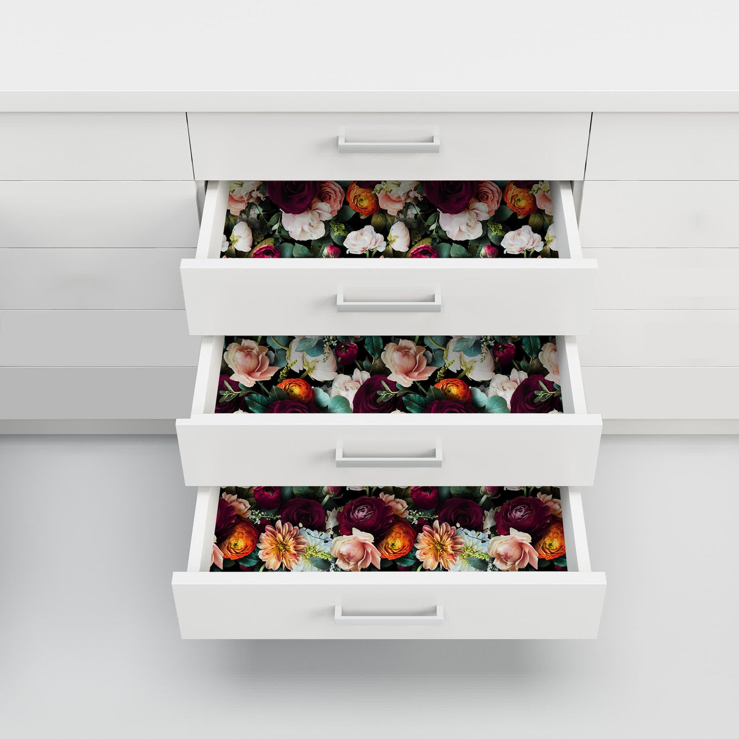 Carta da parati decorativa rimovibile fai da te con fiori in fiore