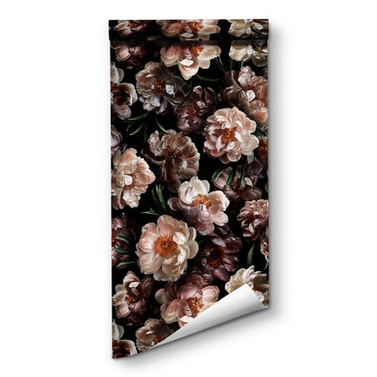 Carta da parati decorativa rimovibile fai da te con fiori in fiore