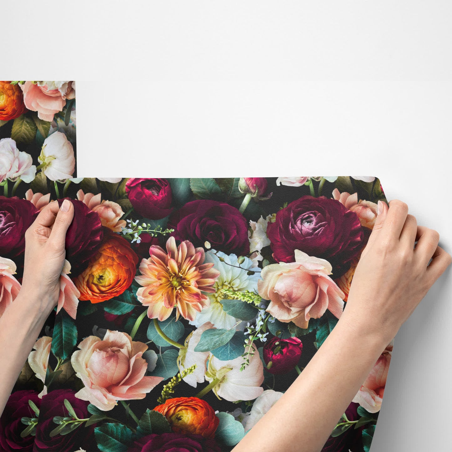 Carta da parati decorativa rimovibile fai da te con fiori in fiore
