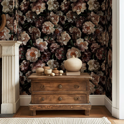 Carta da parati decorativa rimovibile fai da te con fiori in fiore