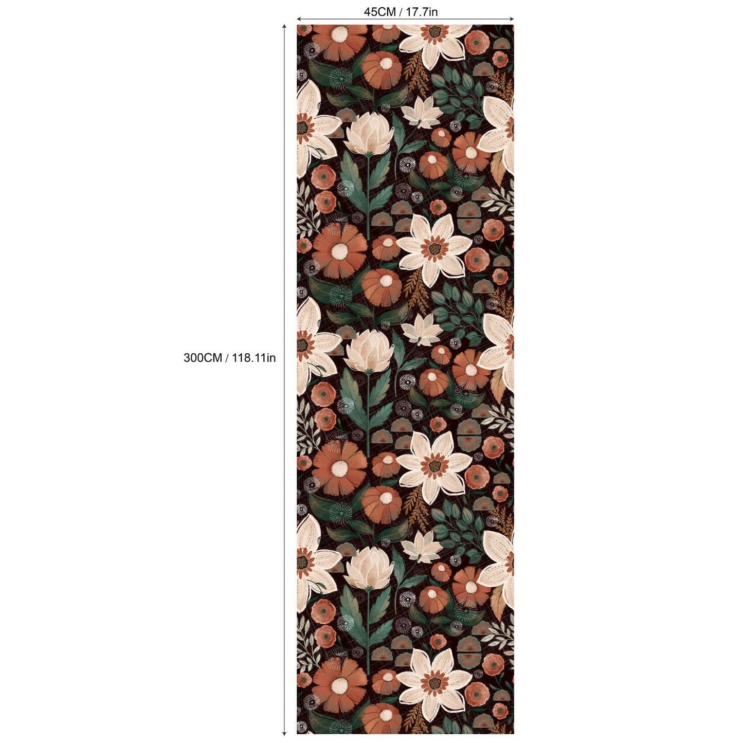 Carta da parati decorativa floreale boho fai da te rimovibile