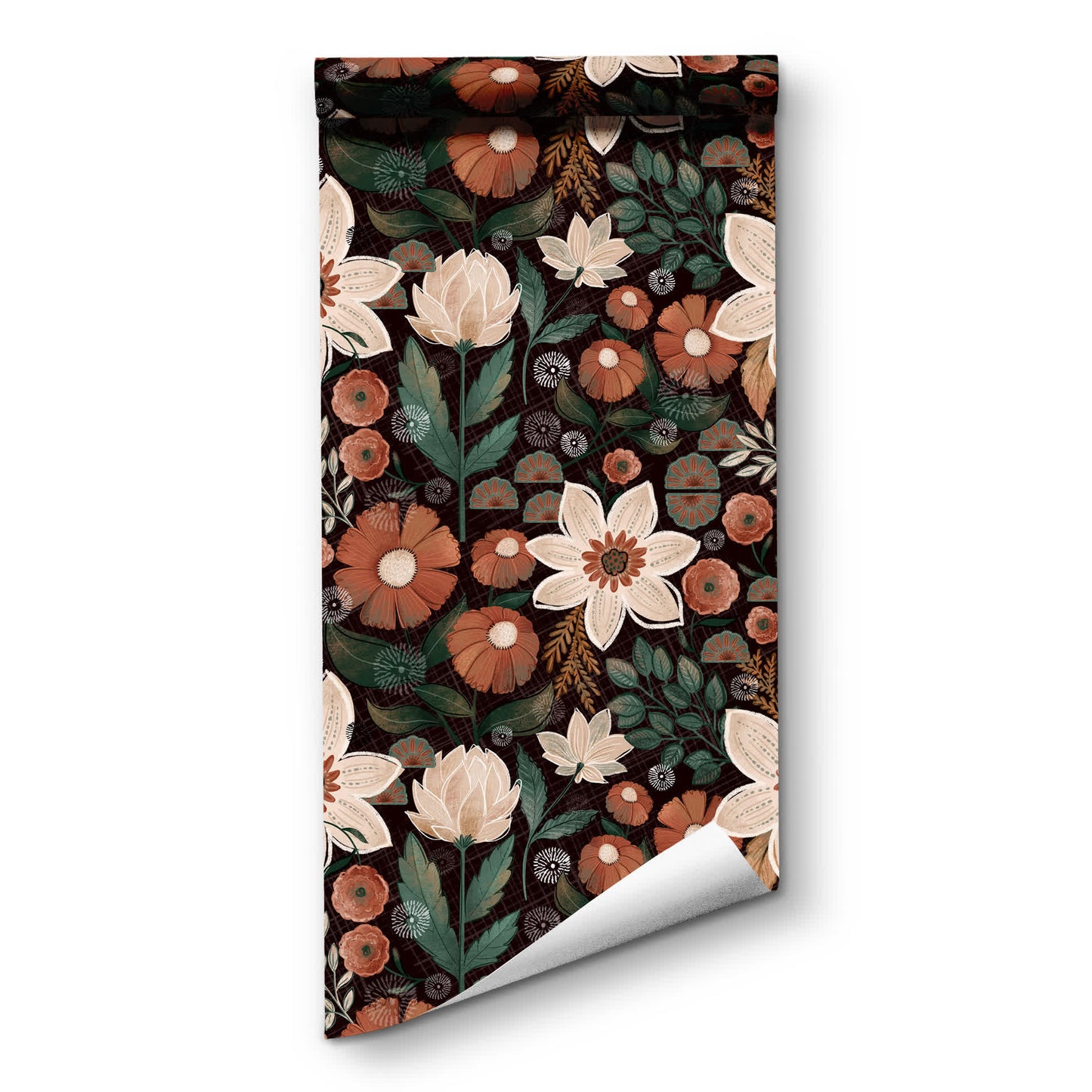 Carta da parati decorativa floreale boho fai da te rimovibile
