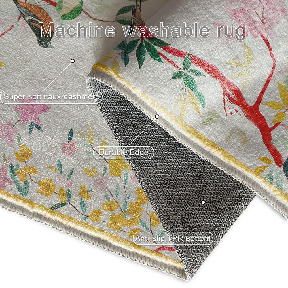 Tappeto antiscivolo lavabile Refresh Floral Bird