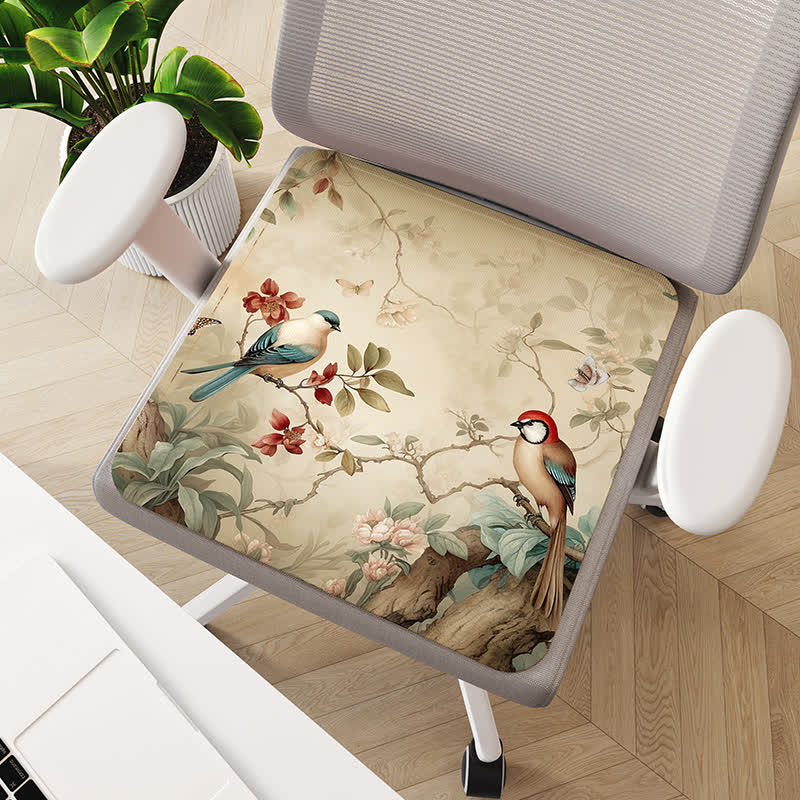 Cuscino per sedia traspirante antiscivolo e rinfrescante Floral Bird