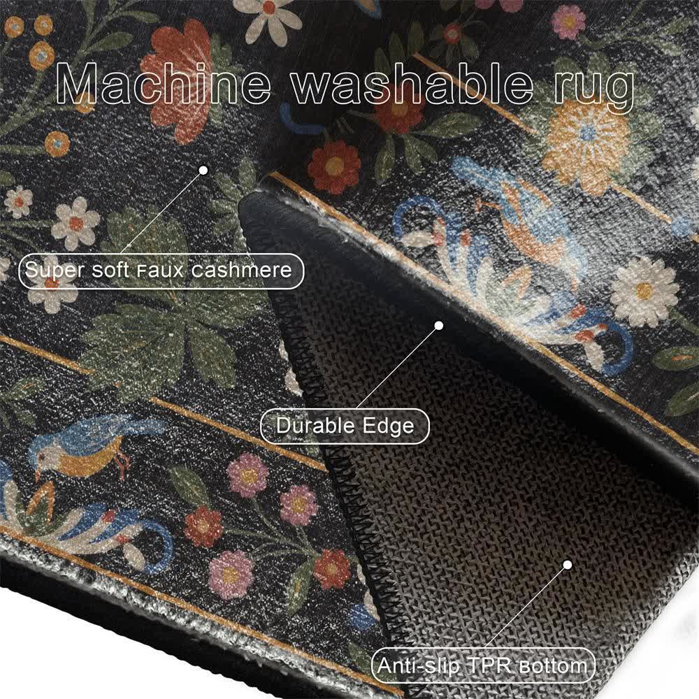 Tappeto antiscivolo lavabile e resistente Vintage Garden