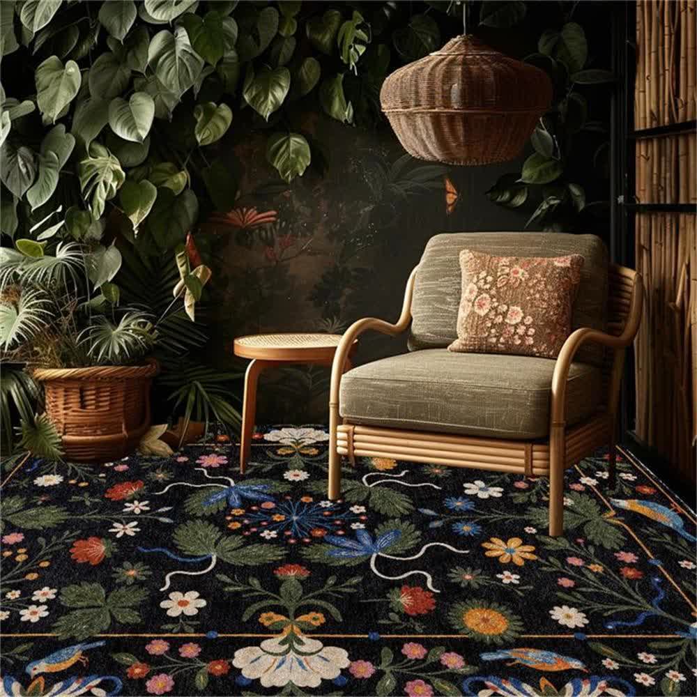 Tappeto antiscivolo lavabile e resistente Vintage Garden