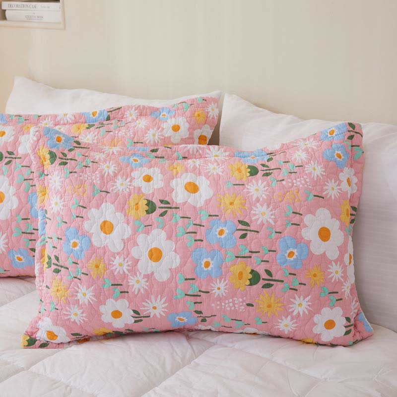 Copriletto floreale in stile country in cotone