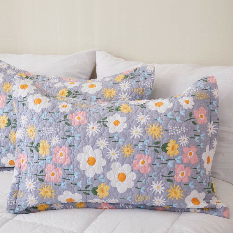 Copriletto floreale in stile country in cotone
