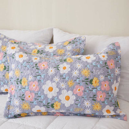 Copriletto floreale in stile country in cotone