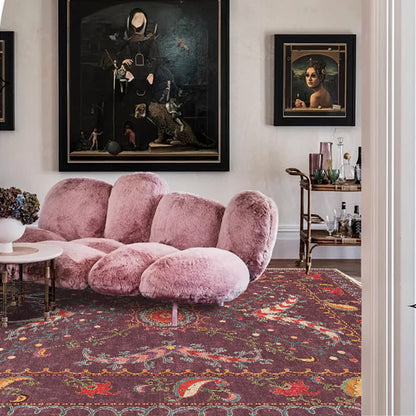 Tappeto antiscivolo lavabile e resistente con motivo Paisley retrò