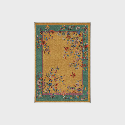 Tappeto antiscivolo lavabile con motivo floreale vintage