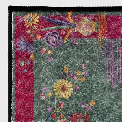 Tappeto antiscivolo lavabile con motivo floreale orientale