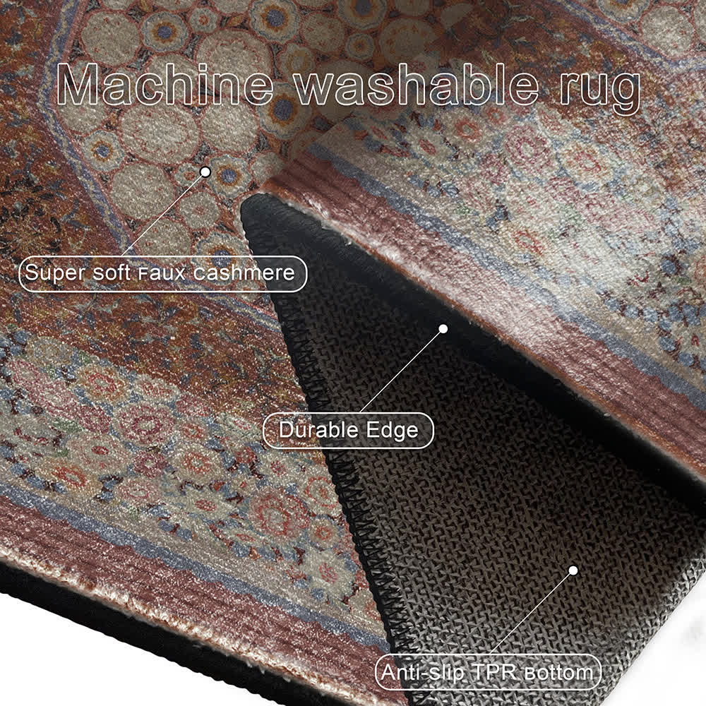 Elegante tappeto antiscivolo pieghevole floreale