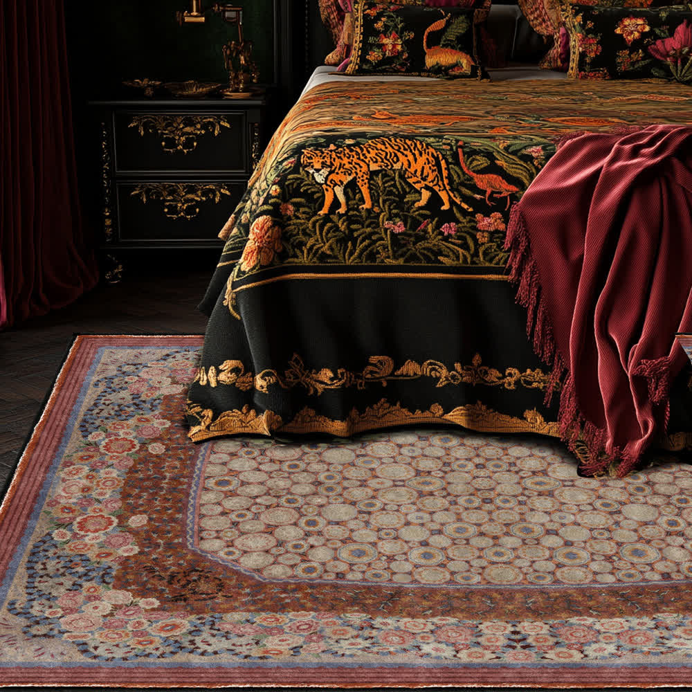 Elegante tappeto antiscivolo pieghevole floreale