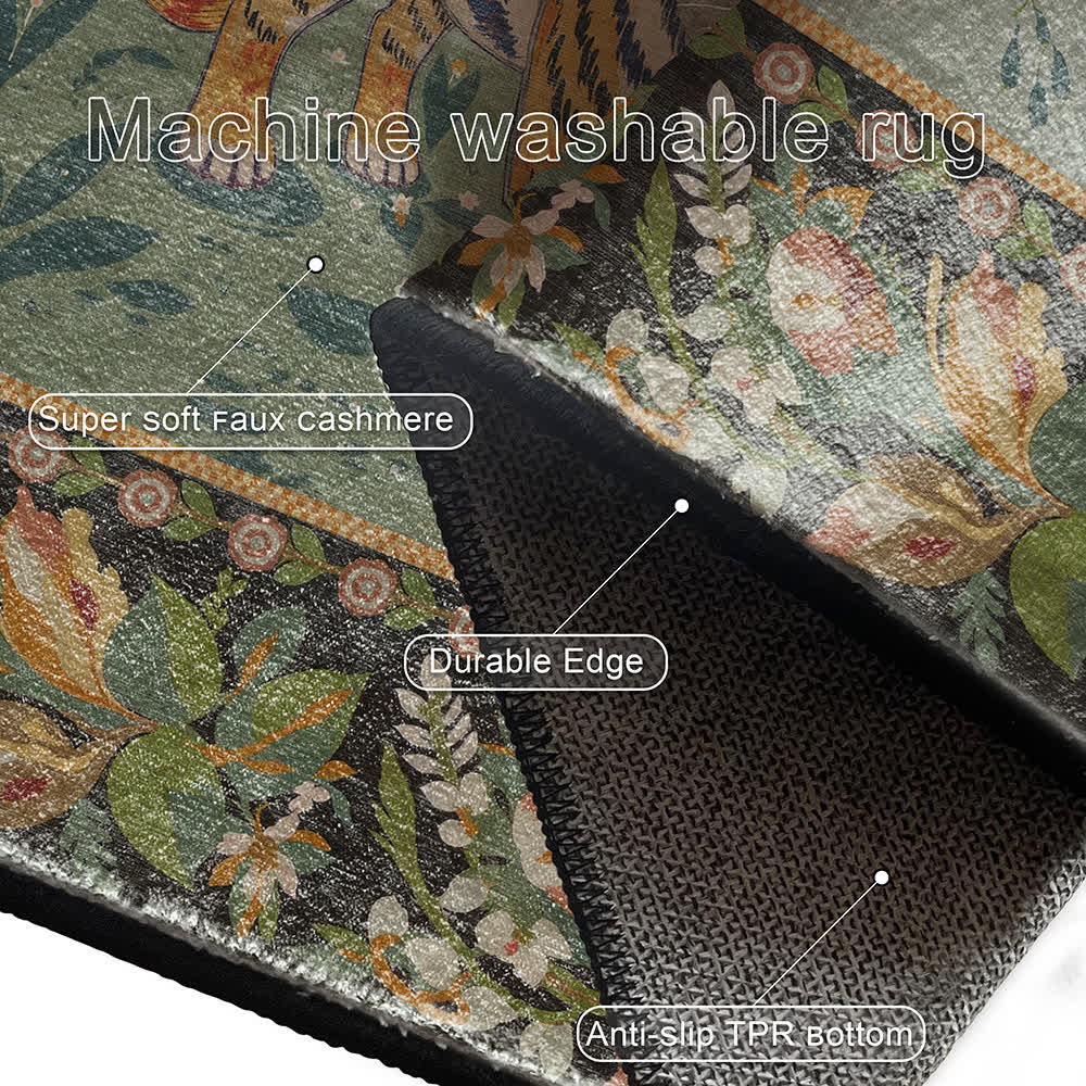 Tappeto morbido lavabile antiscivolo Jungle Tiger