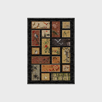 Tappeto lavabile antiscivolo morbido Floral Bird