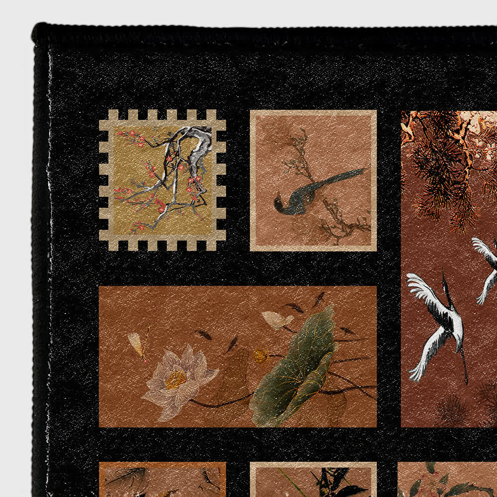 Tappeto lavabile antiscivolo morbido Floral Bird