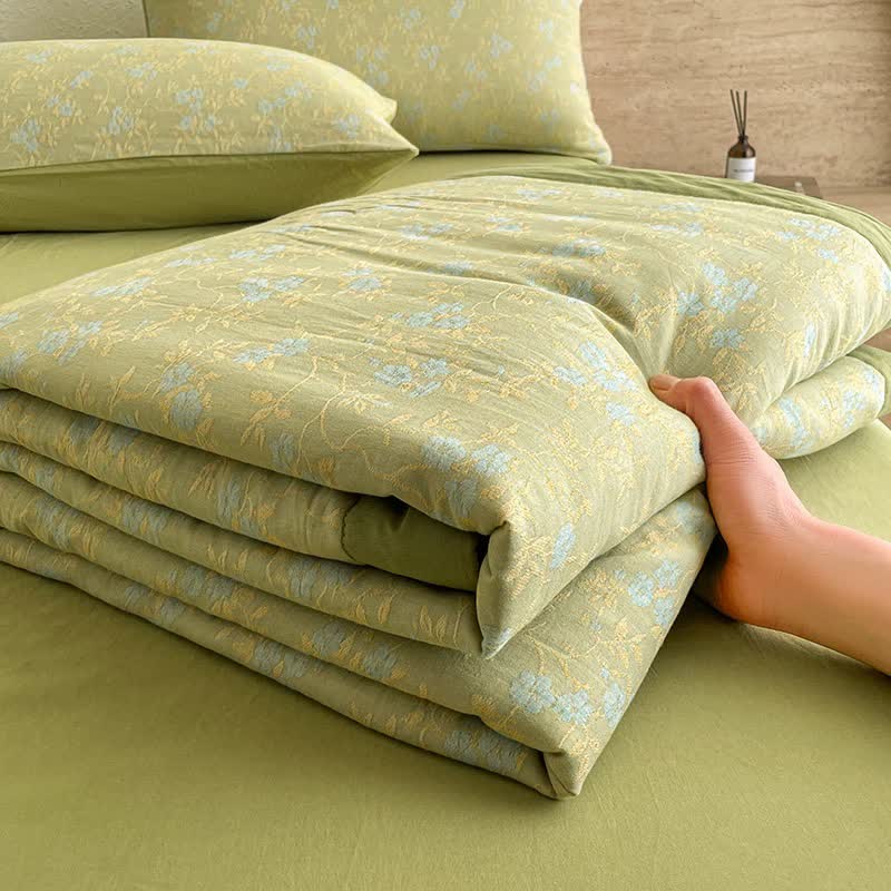 Lussuosa trapunta estiva in cotone jacquard a tre strati - image 4