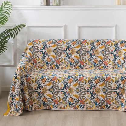 Trapunta reversibile in garza di cotone in stile bohémien
