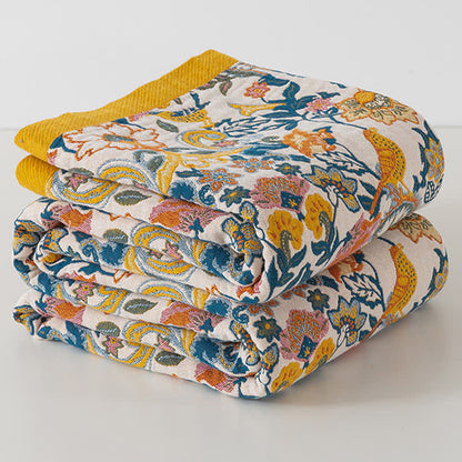 Trapunta reversibile in garza di cotone in stile bohémien