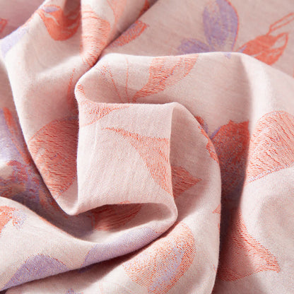 Camicia da notte vintage in cotone tinto in filo con scollo rotondo