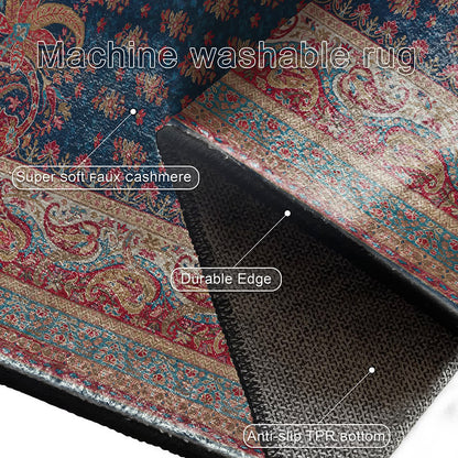Tappeto antiscivolo morbido per interni ed esterni con motivo Paisley retrò