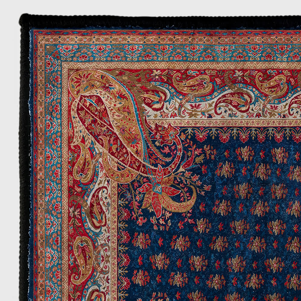Tappeto antiscivolo morbido per interni ed esterni con motivo Paisley retrò
