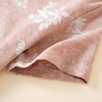 Loungewear con bottoni in perline in jacquard vintage in cotone tinto in filo