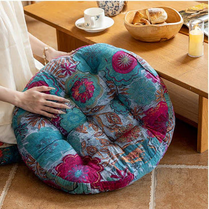 Cuscino decorativo da pavimento con motivo floreale bohémien