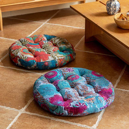 Cuscino decorativo da pavimento con motivo floreale bohémien