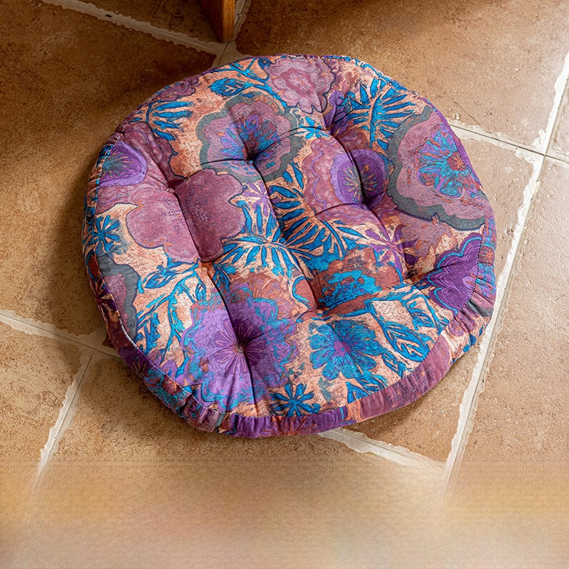 Cuscino decorativo da pavimento con motivo floreale bohémien