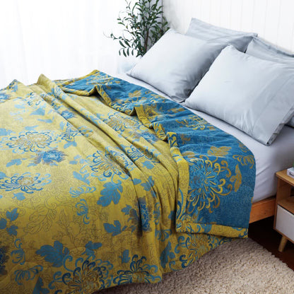 Trapunta estiva in puro cotone doppio filato jacquard retrò