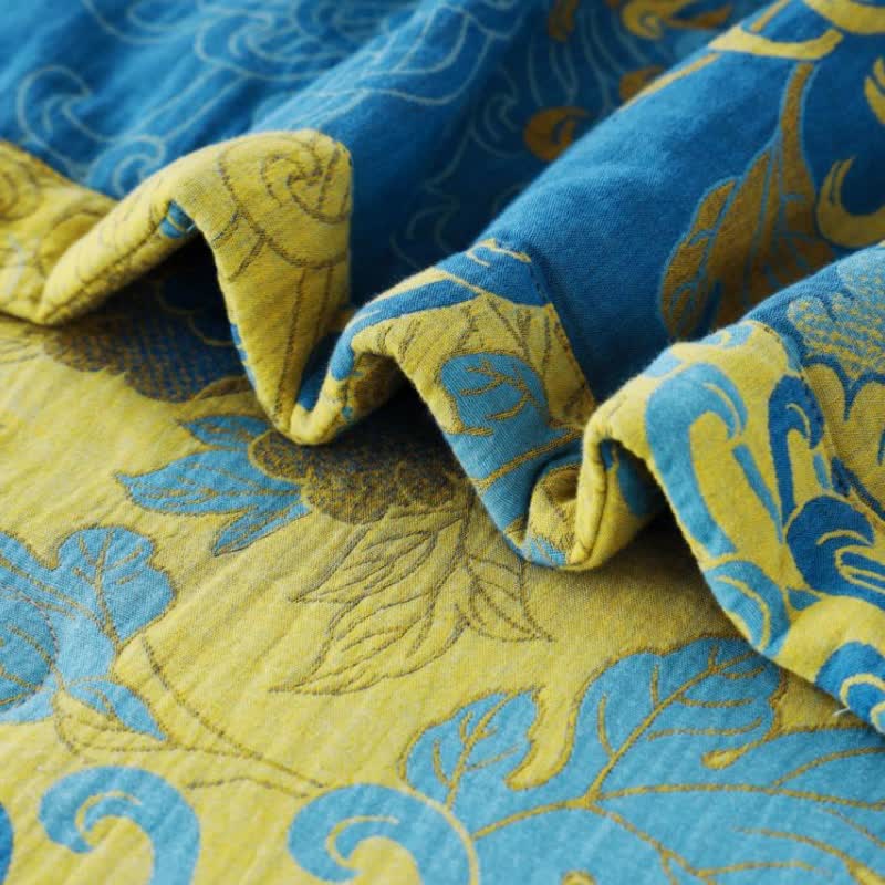 Trapunta estiva in puro cotone doppio filato jacquard retrò